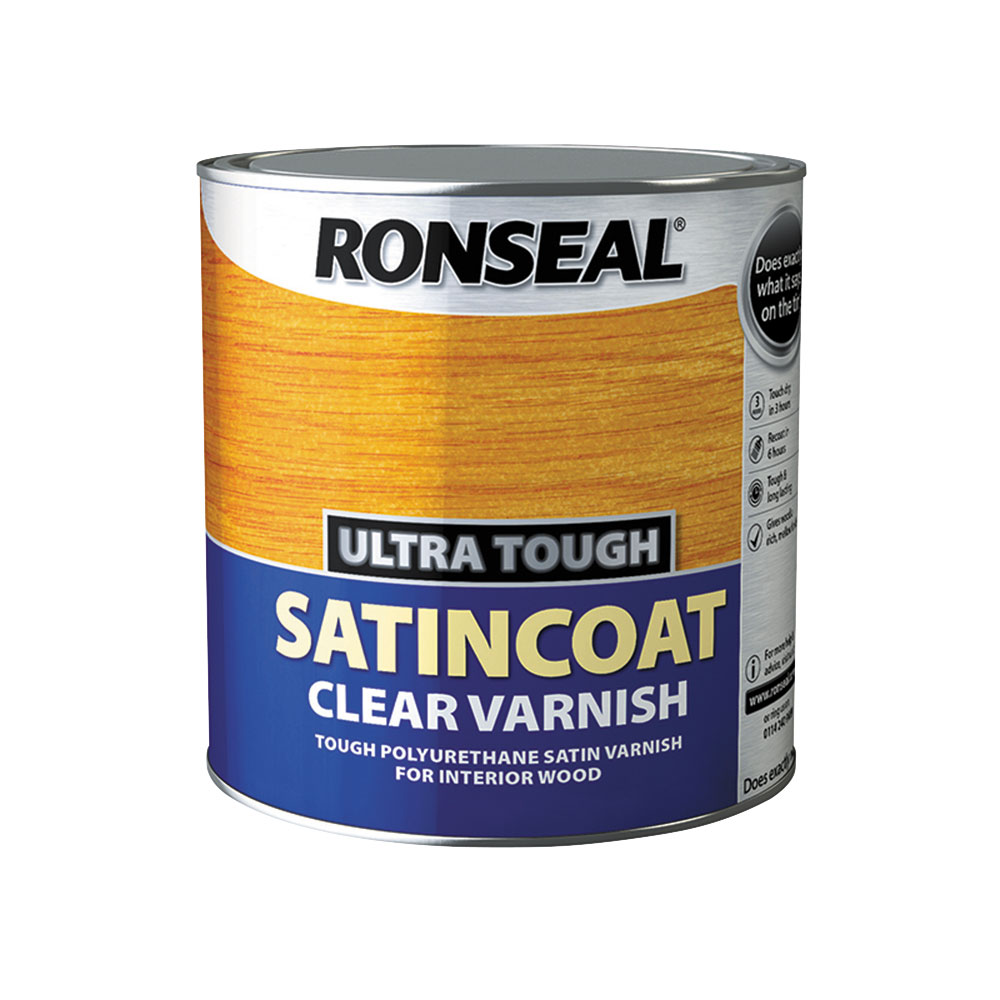 Ronseal 34761 Vernice satinata trasparente interna ultra resistente 2,5 litri