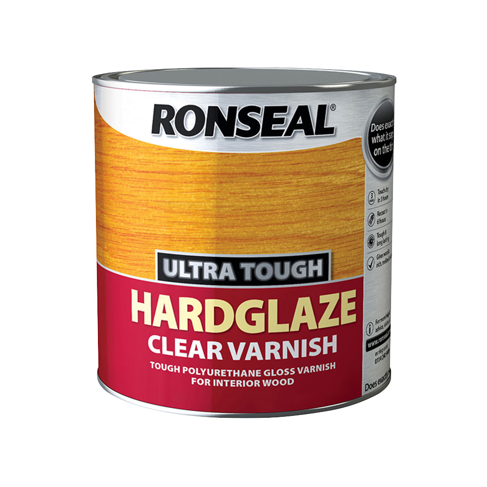 Ronseal 34762 Vernice lucida interna trasparente ultra resistente Hardglaze 2,5 litri