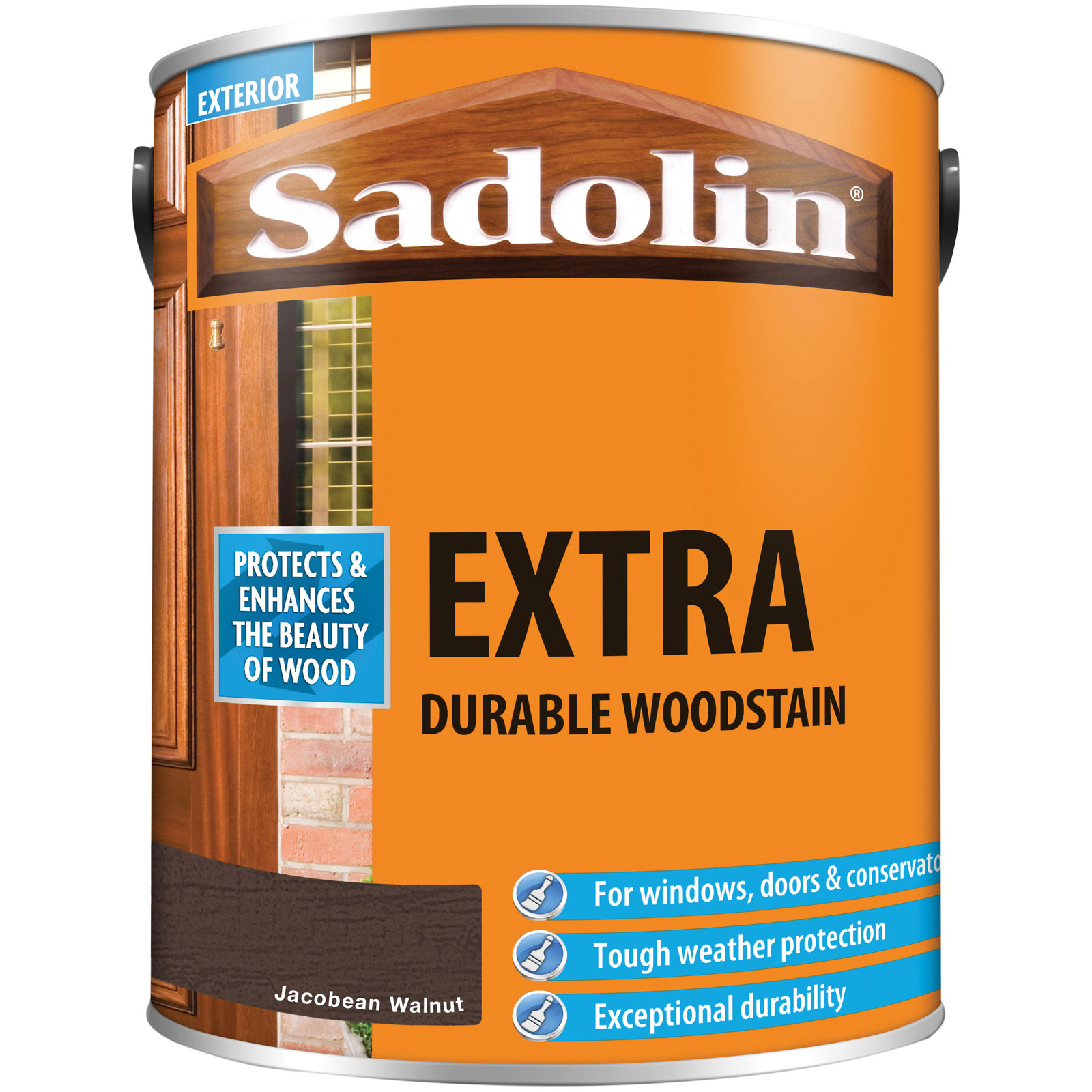 Sadolin 5012998 Noce giacobino extra resistente con verniciatura a legno 5 litri