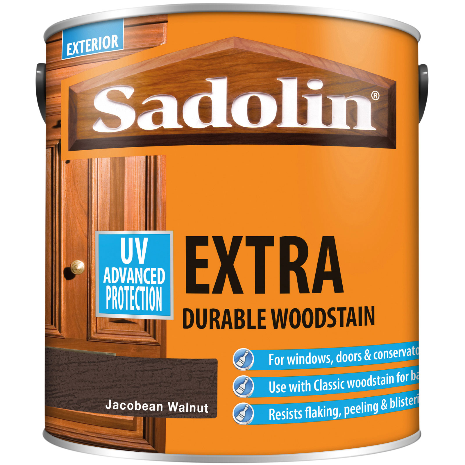Sadolin 5028540 Noce giacobino extra resistente con verniciatura a legno 2,5 litri