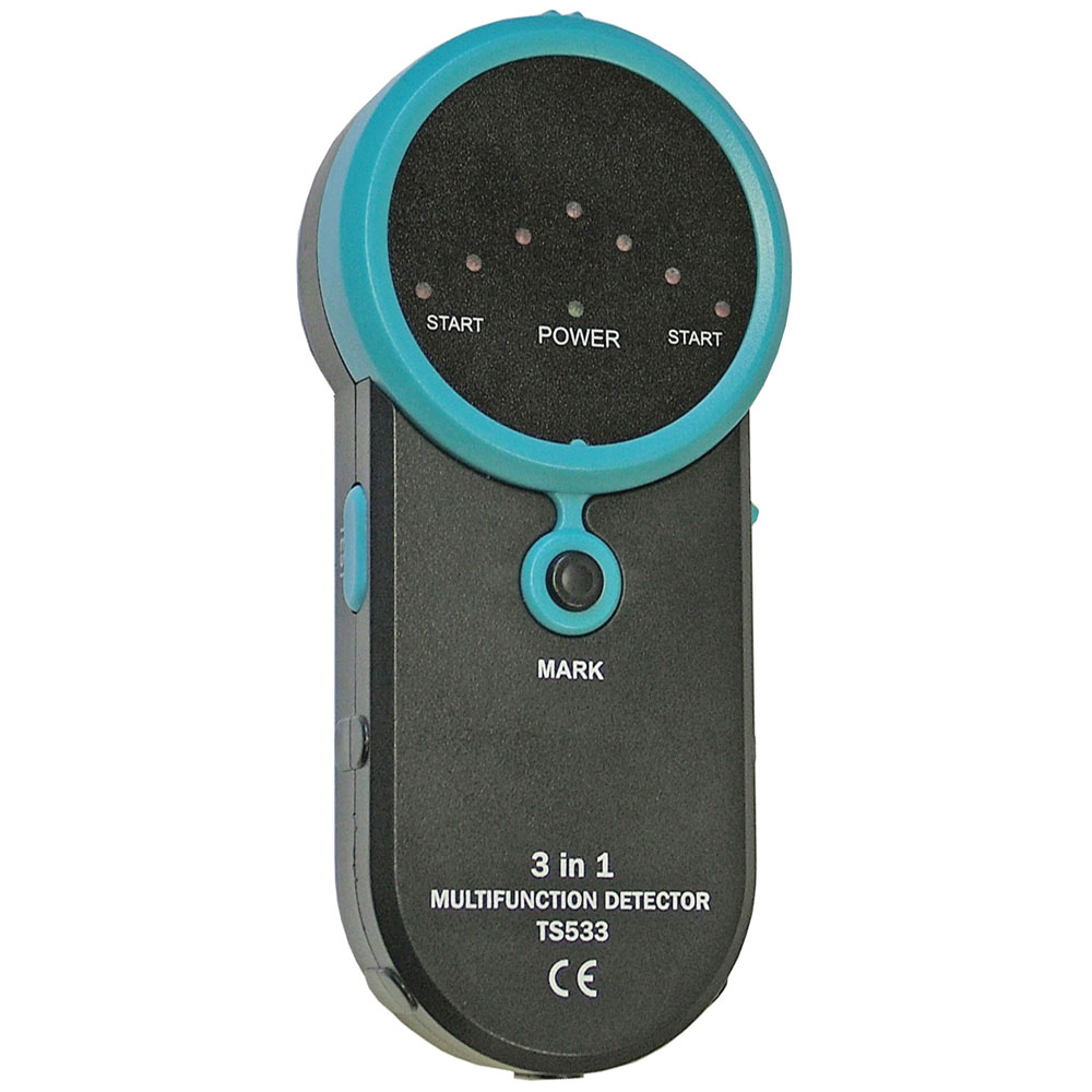 Faithfull TS533 Detector 3 en 1 de metal y cable vivo