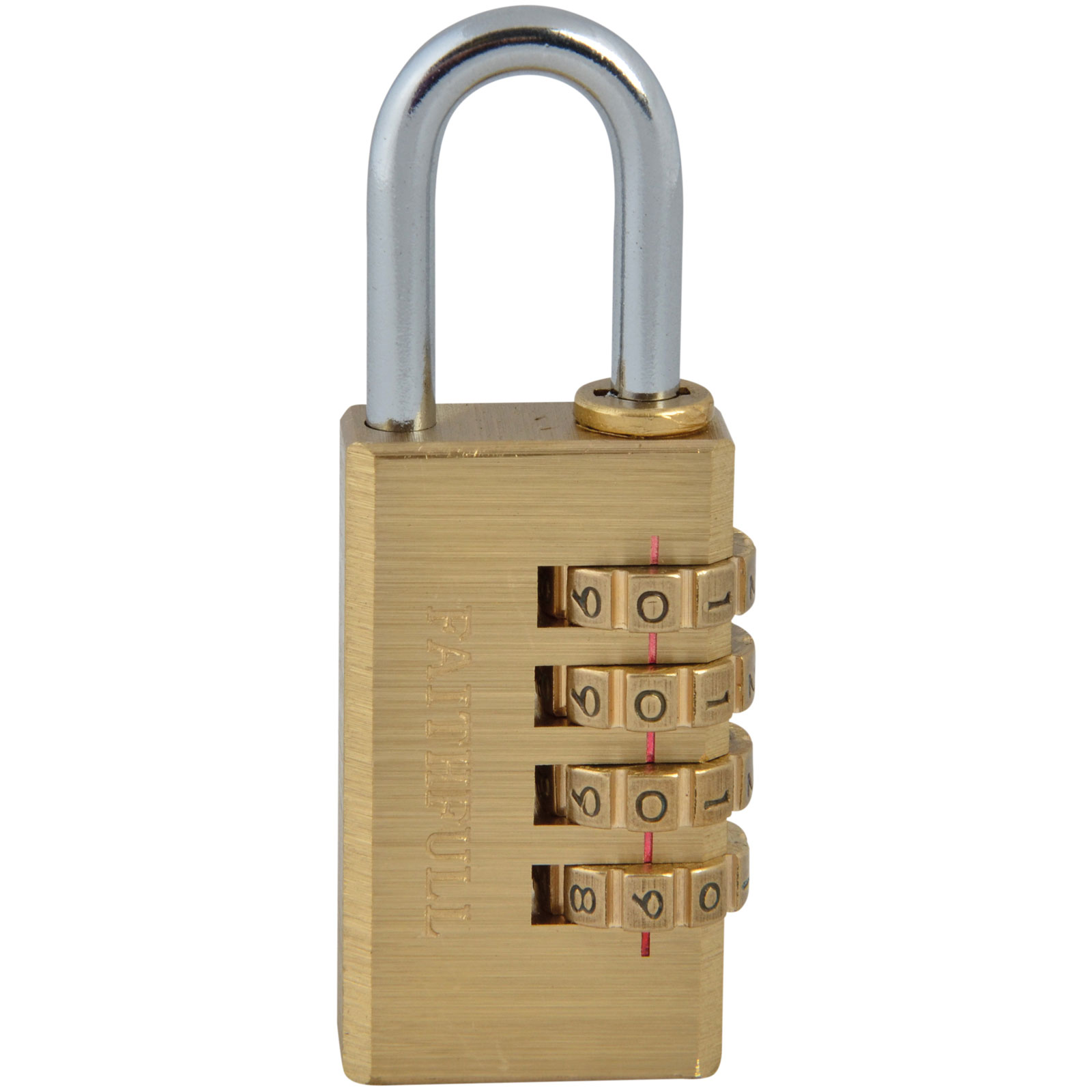 Lucchetto con combinazione Faithfull NL11 in ottone da 28 mm