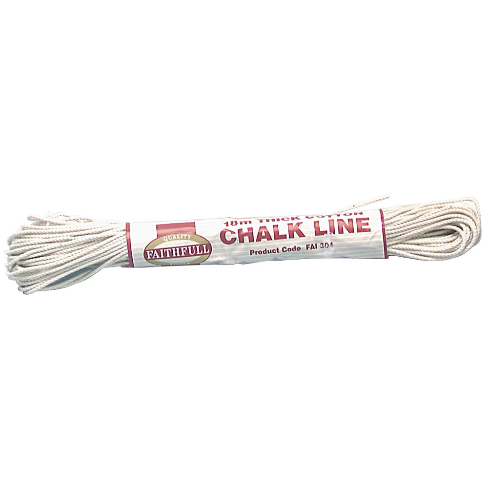 Faithfull 304 Linea di gesso in cotone spesso 18 m (scatola 12)