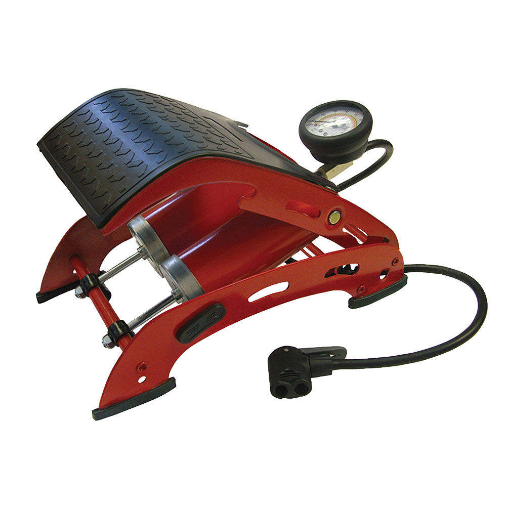 Faithfull FP0901A Foot Pump Double Cylinder with Gauge