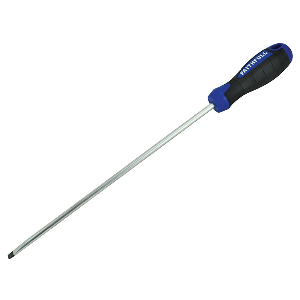 Destornillador Faithfull FAISDF250 de agarre suave, punta ranurada acampanada, 10,0 x 250 mm