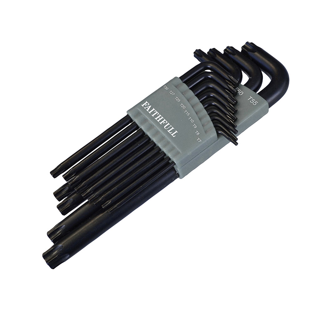 Faithfull FAITKS13L Star Long Arm Key Set of 13 (TX7-TX55)