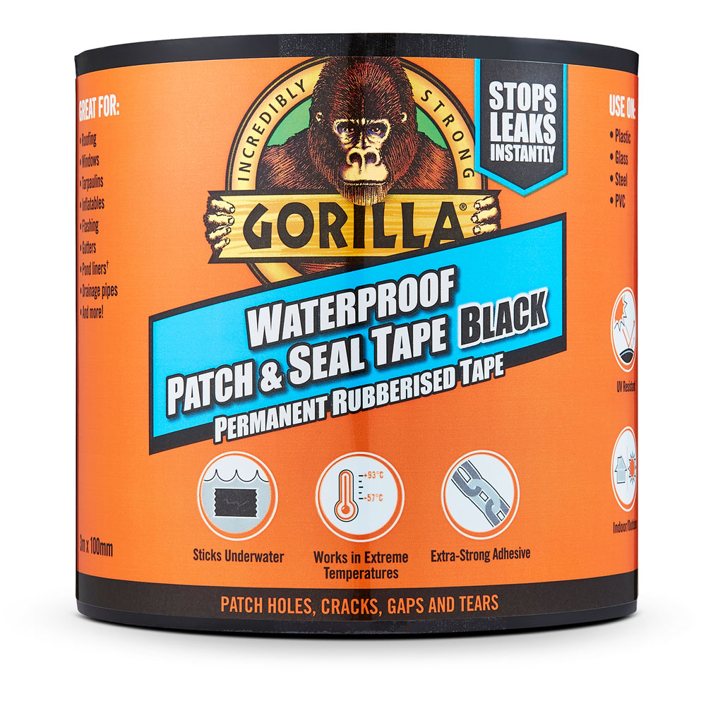 Gorilla Glue 3044720 Toppa impermeabile Gorilla e nastro sigillante 101,6 mm x 3,04 m