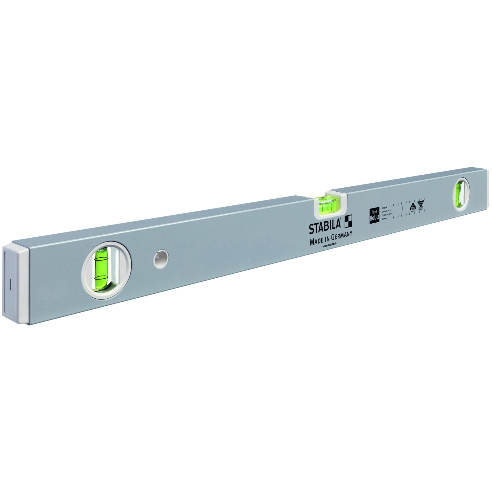 Stabila 18788 80U-2 Nivel de burbuja 3 viales 80 cm