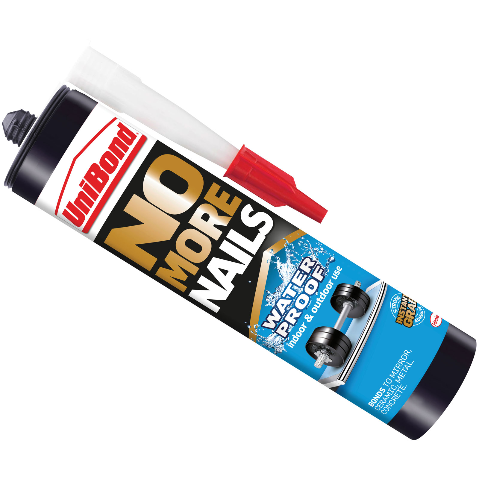 UniBond 1966744 No More Nails Waterproof Interior / Exterior Solvent Free 300ml