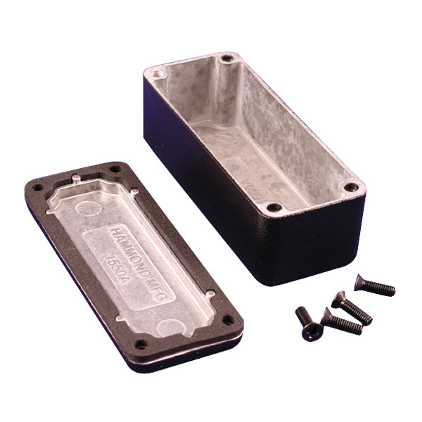 Hammond 1550WABK IP66 Custodia in alluminio pressofuso nero (89 x 35 x 30 mm)