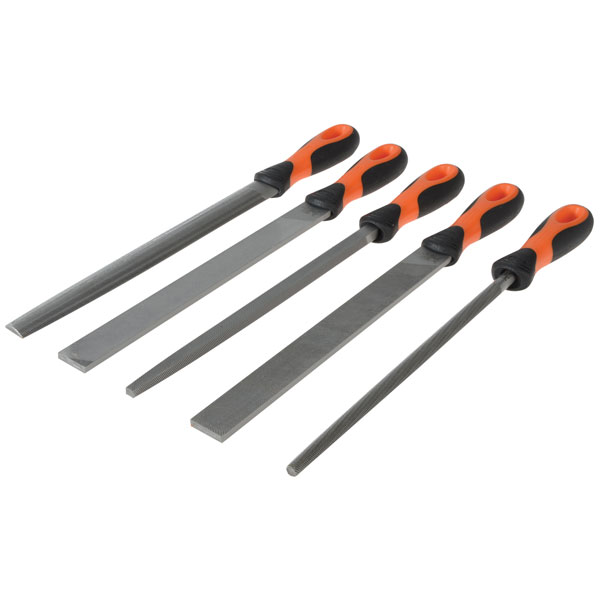 Bahco 1-478-10-1-2 250mm (10in) Mixed Cut File Set, 5 Piece