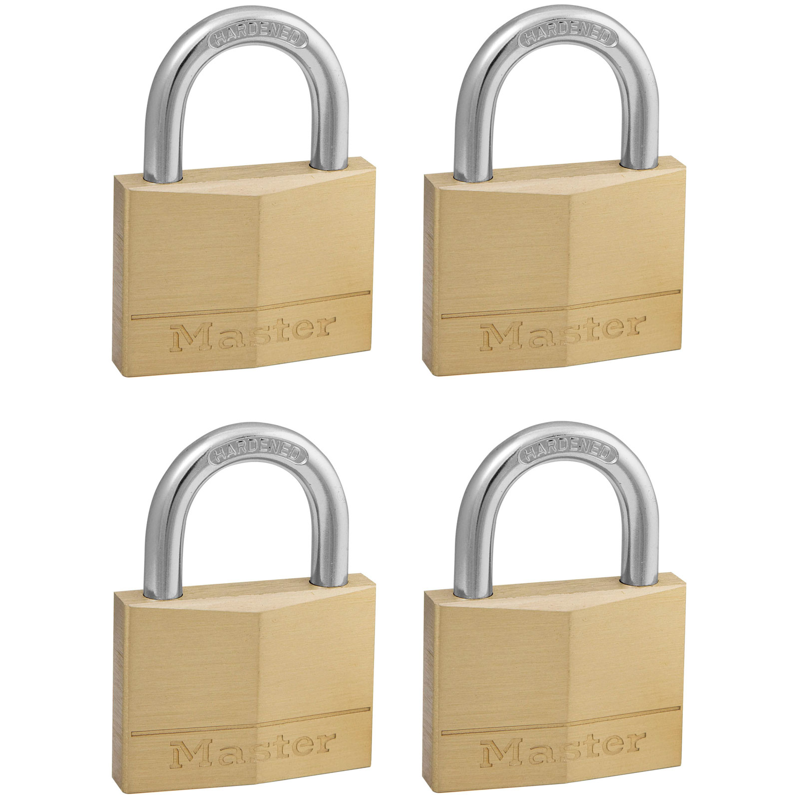 Master Lock 150EURQNOP Lucchetto in ottone massiccio da 50 mm a 5 pin - Chiave uguale x 4