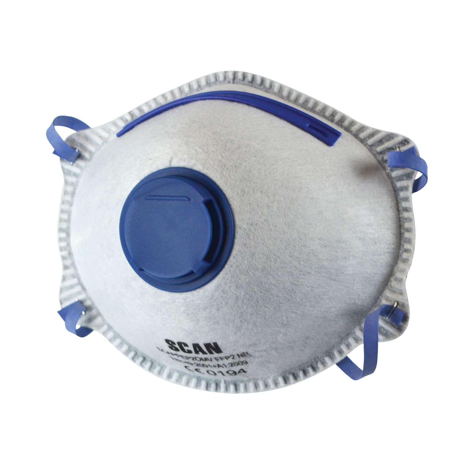 Scan 2ECBB2 Moulded Disposable Odour Mask Valved FFP2 Protection (Pack 3)