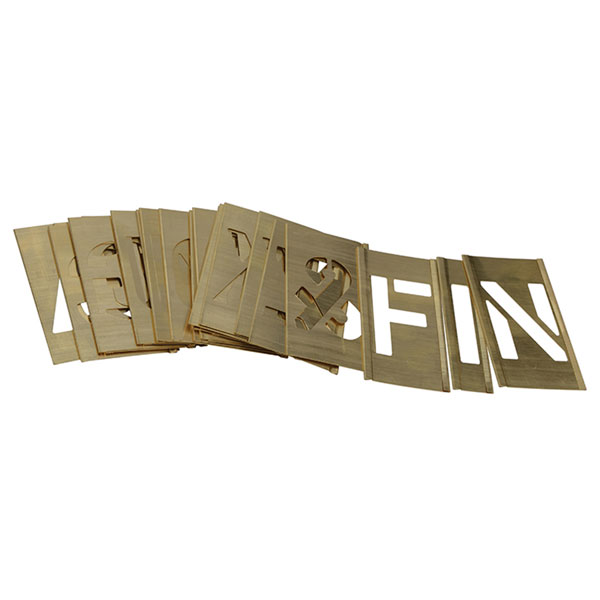 Stencils L2LB Set of Brass Interlocking Stencils - Letters 2in