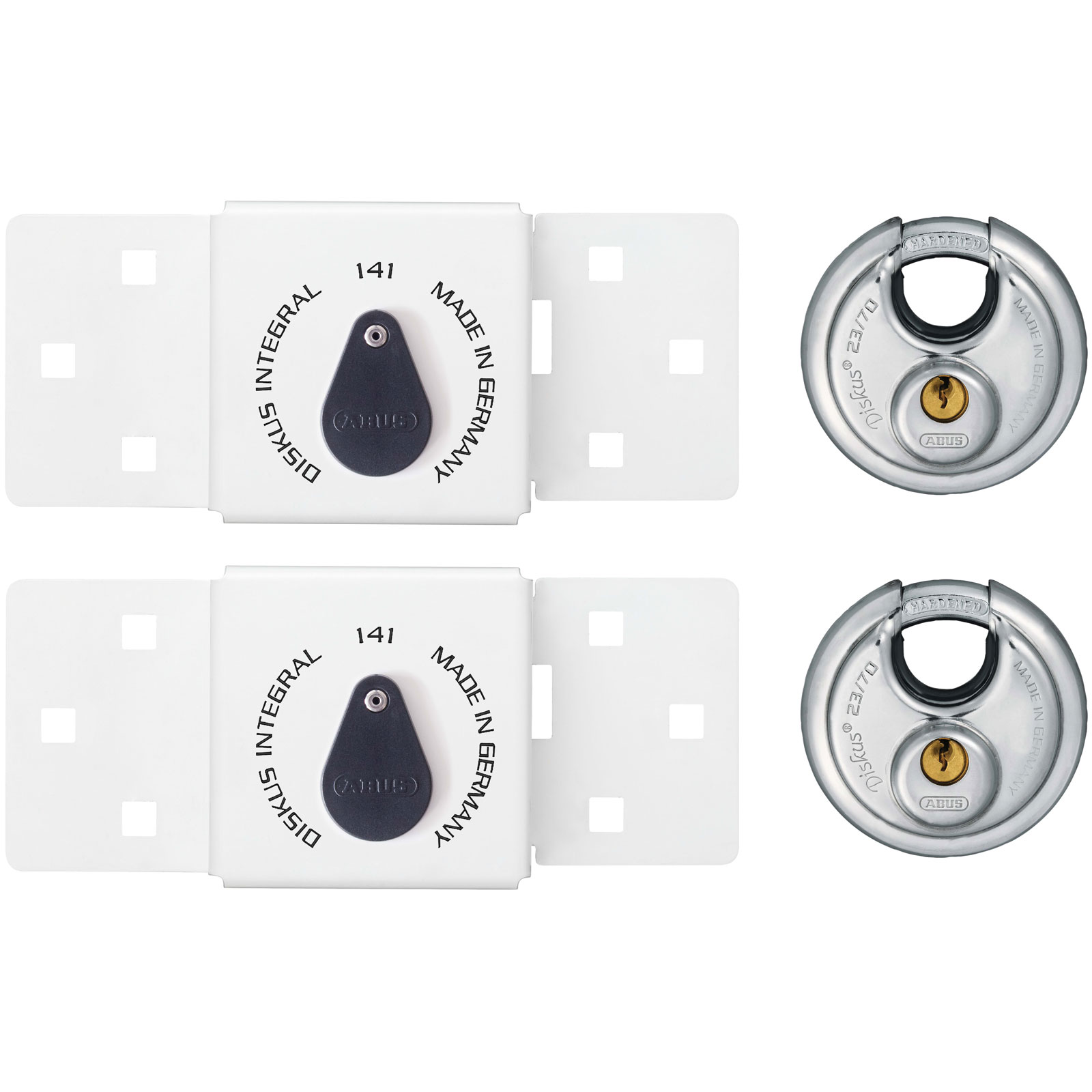 ABUS 77124 141/200 Diskus Integral Van Lck 26/70mm Diskus Padlck Twin