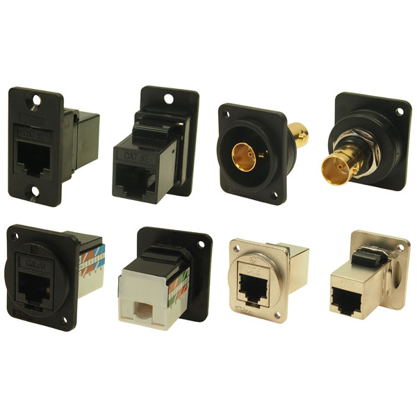 Cliff CP30203NM3 USB 2.0 B to USB 2.0 B feedthrough connector, metal frame