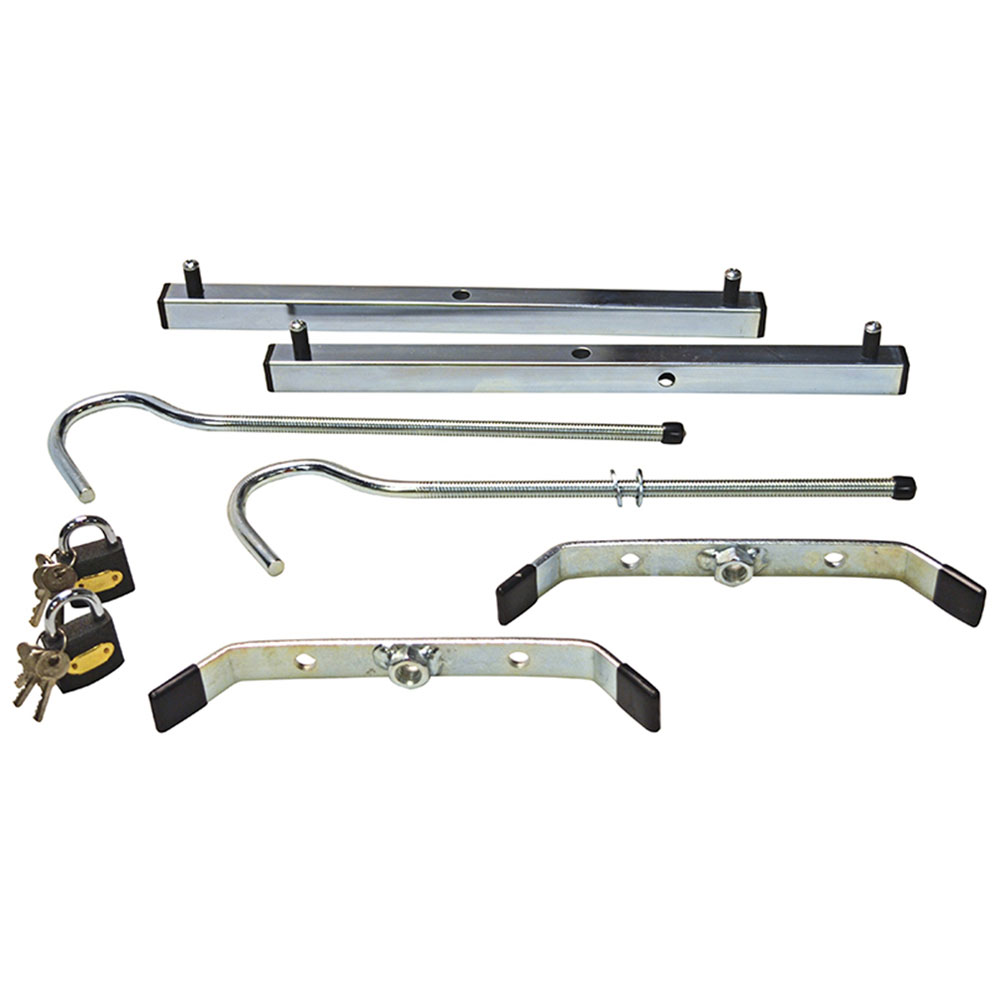 Zarges 40980B Pinces pour barres de toit avec 2 cadenas - 1 paire