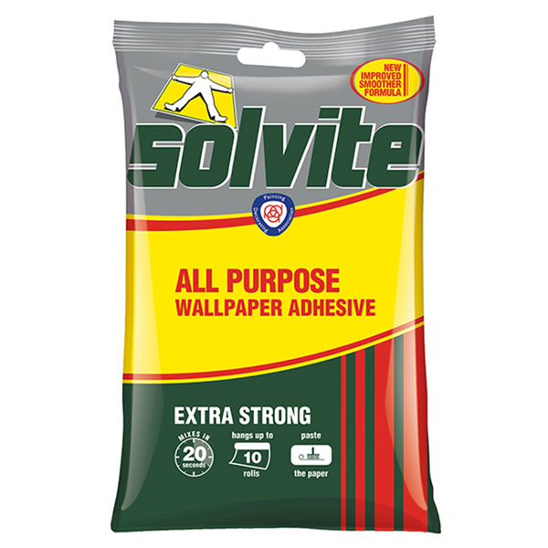Solvite 1591161 Bustina di colla per carta da parati multiuso da 10 rotoli