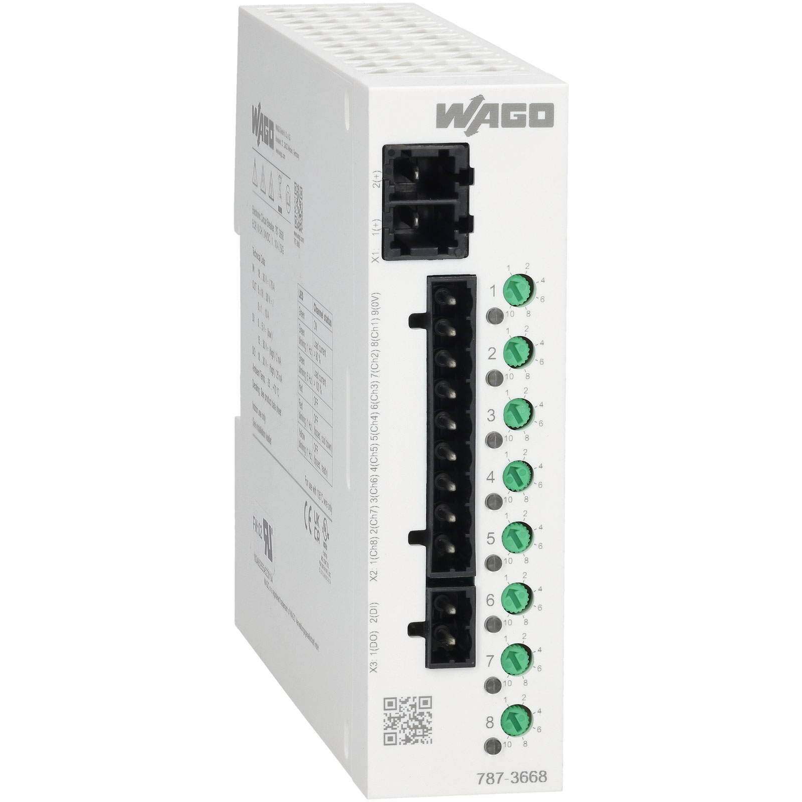 WAGO 787-3668 8 Channel 24V 10A Adjustable Circuit Breaker