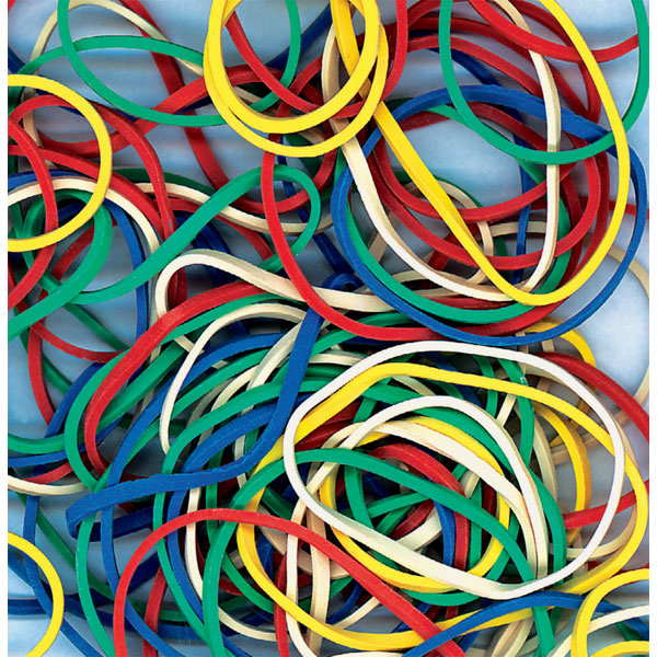 Maped Helix 351100 Elastic Bands in Assorted Colours and Sizes 50g Qty