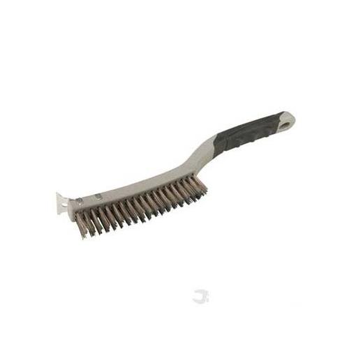 GU88 Stainless Steel Wire Brush with Scraper 3 Row Mechanical