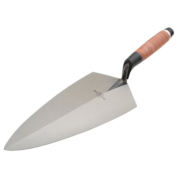 Marshalltown M1910L 19L Philadelphia Pattern Brick Trowel Leather Handle 10in