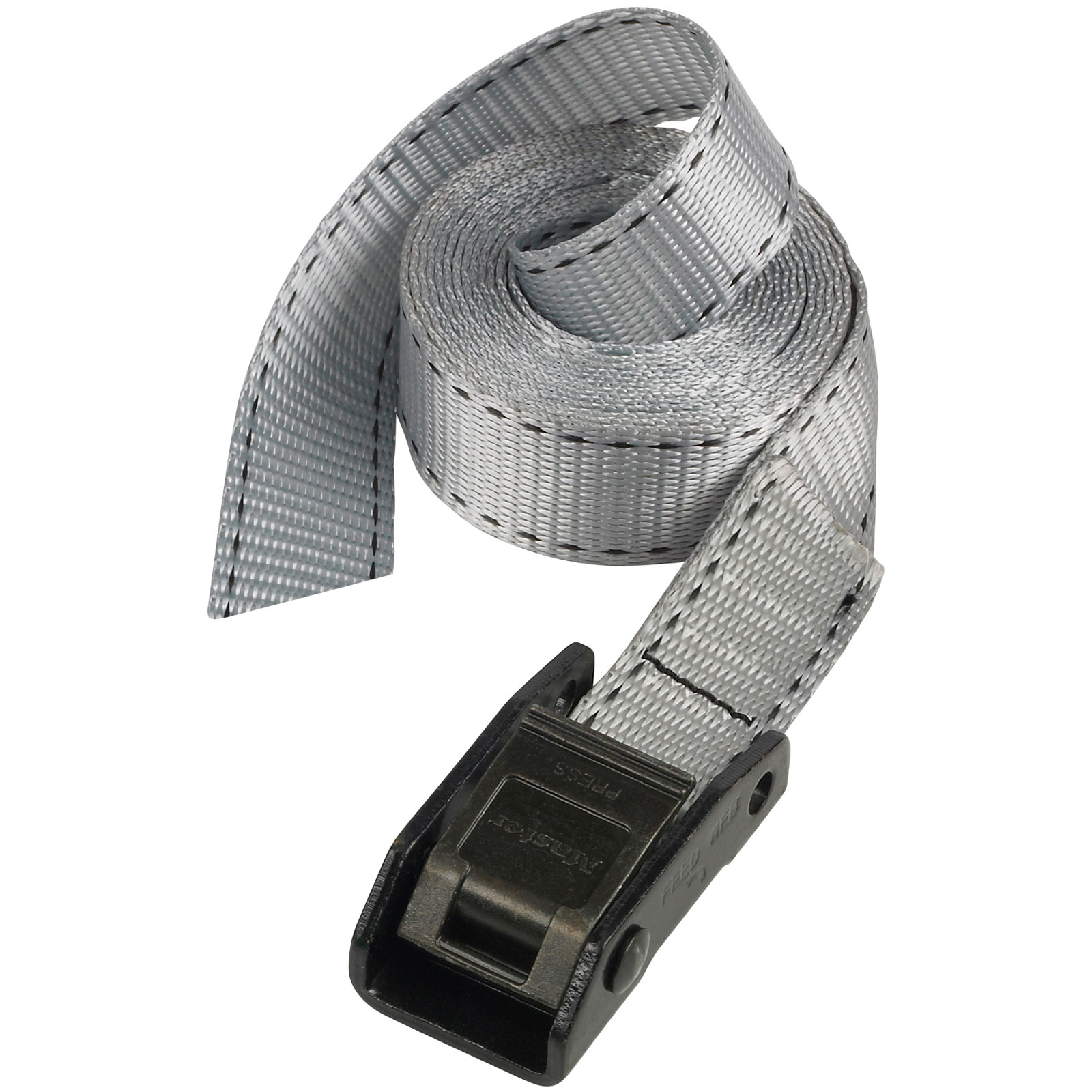 Master Lock 3112EURDAT Lashing Strap with Metal Buckle, Grey 5m 150kg (Single)
