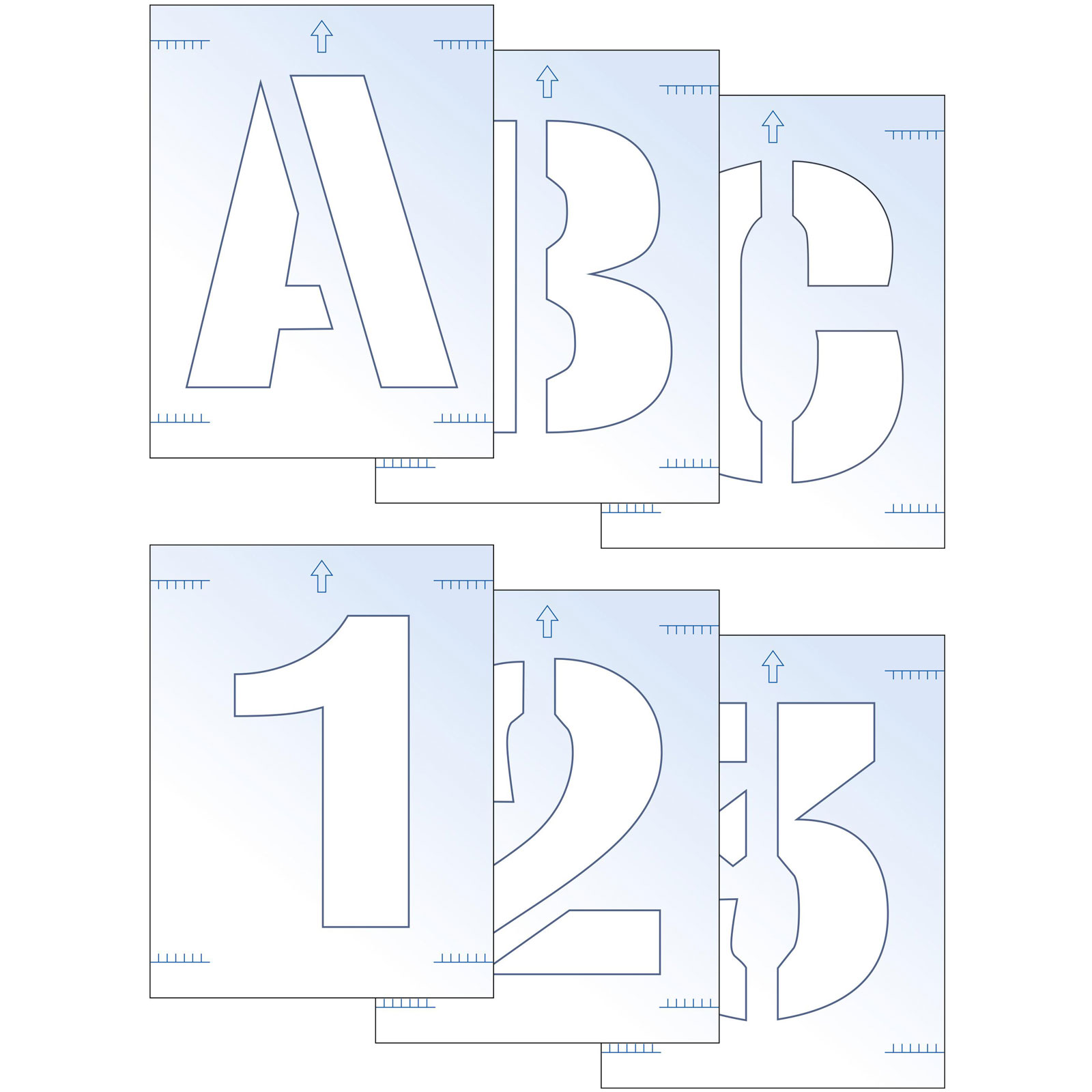 Scan 9406 Letter & Number Stencil Kit 100mm