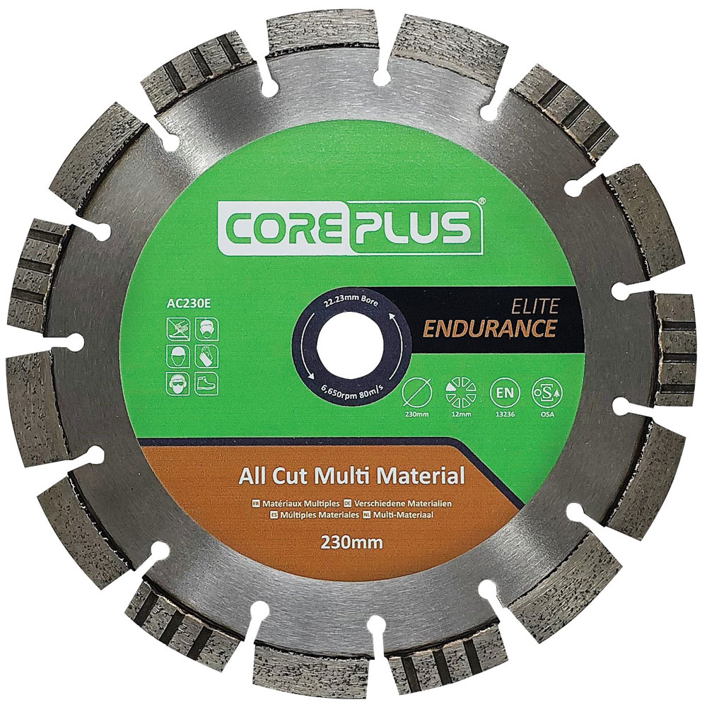 Core Plus CORDBAC230E AC230E Elite All Cut Multi-Material Diamond Blade 230mm