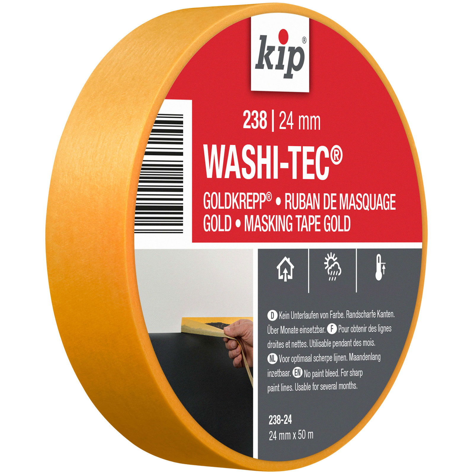 KIP 222602 238 Nastro per mascheratura WASHI-TEC® Premium 24 mm x 50 m