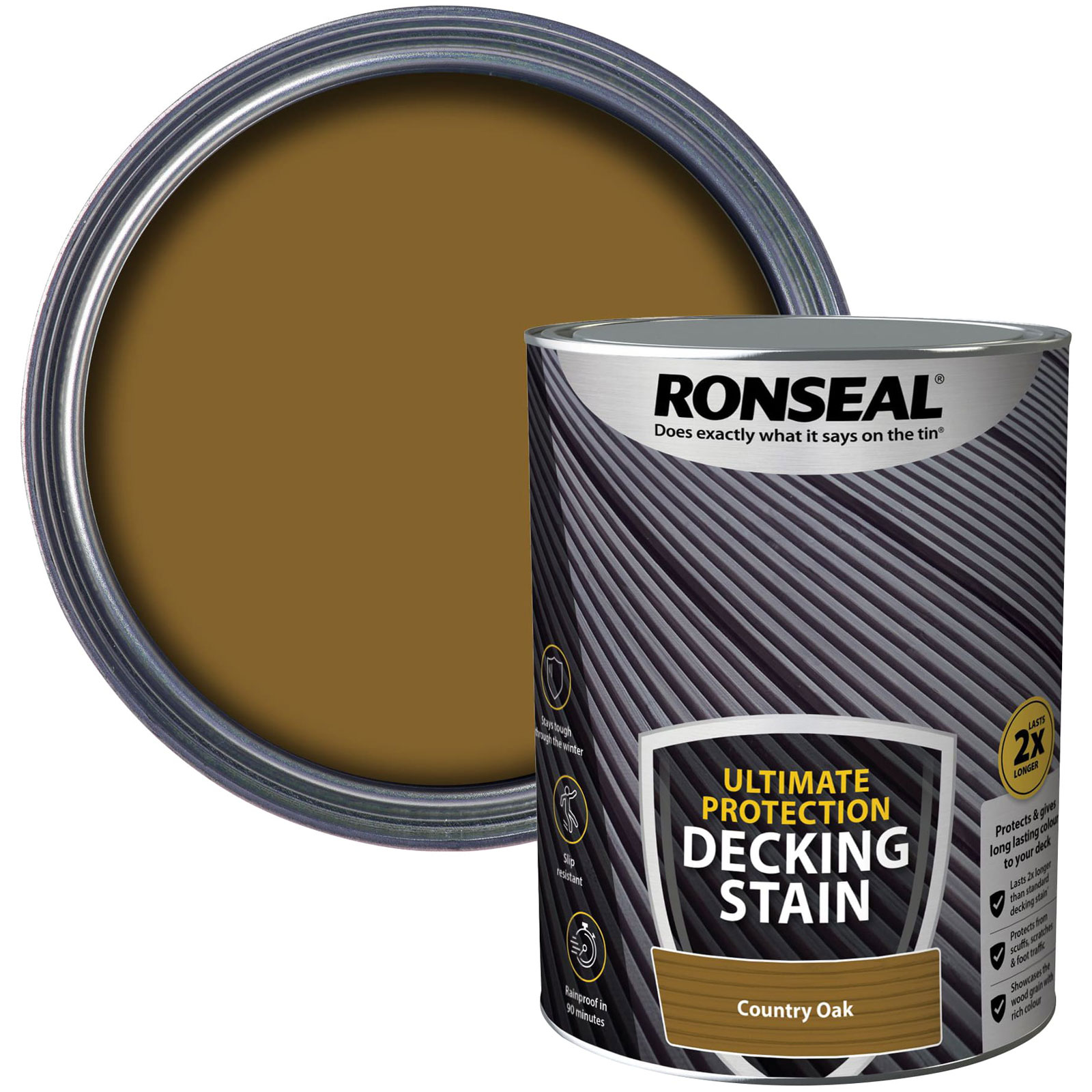 Ronseal 39111 Ultimate Protection Decking Stain Country Oak 5 litri