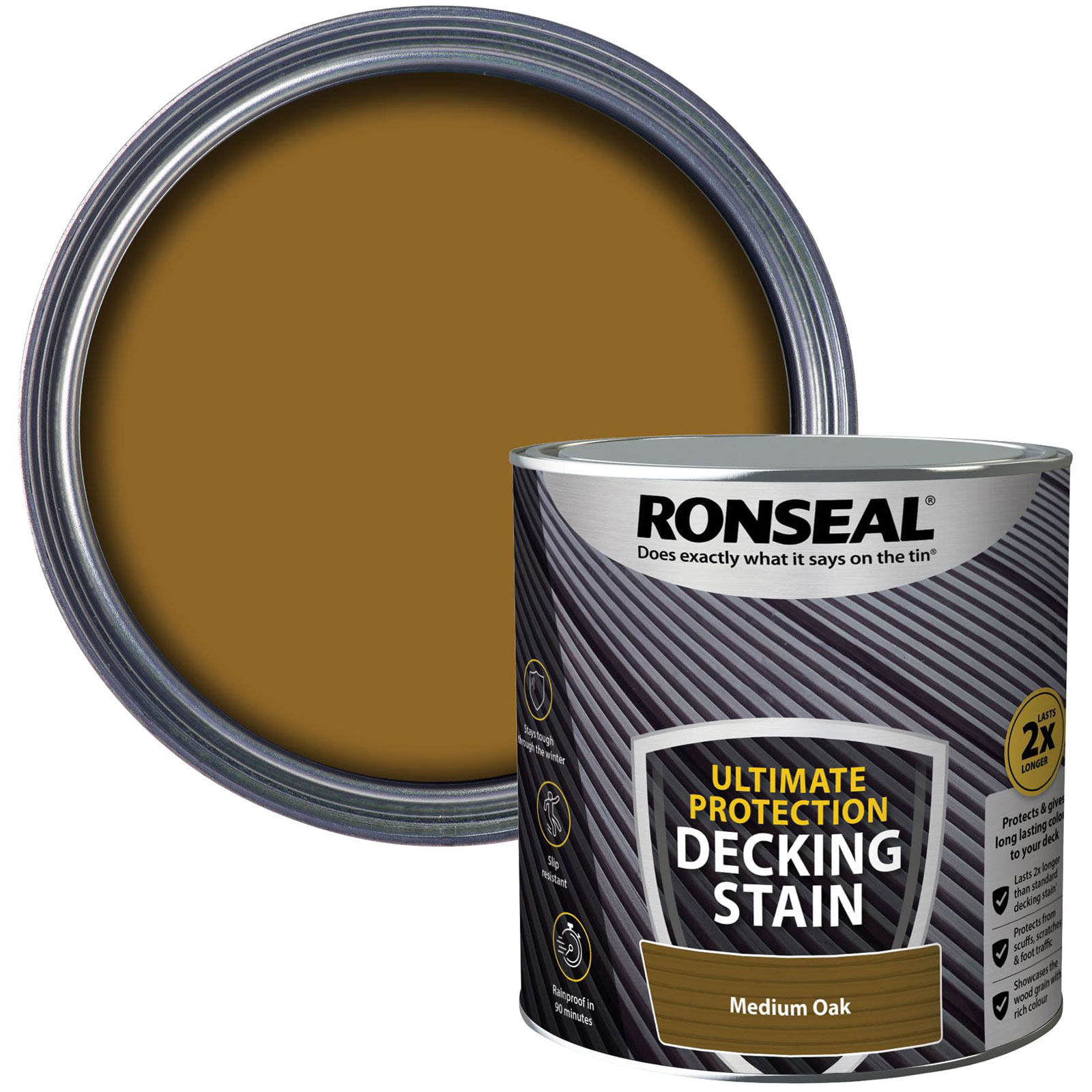 Ronseal 39114 Ultimate Protection Decking Stain Rovere medio 2,5 litri