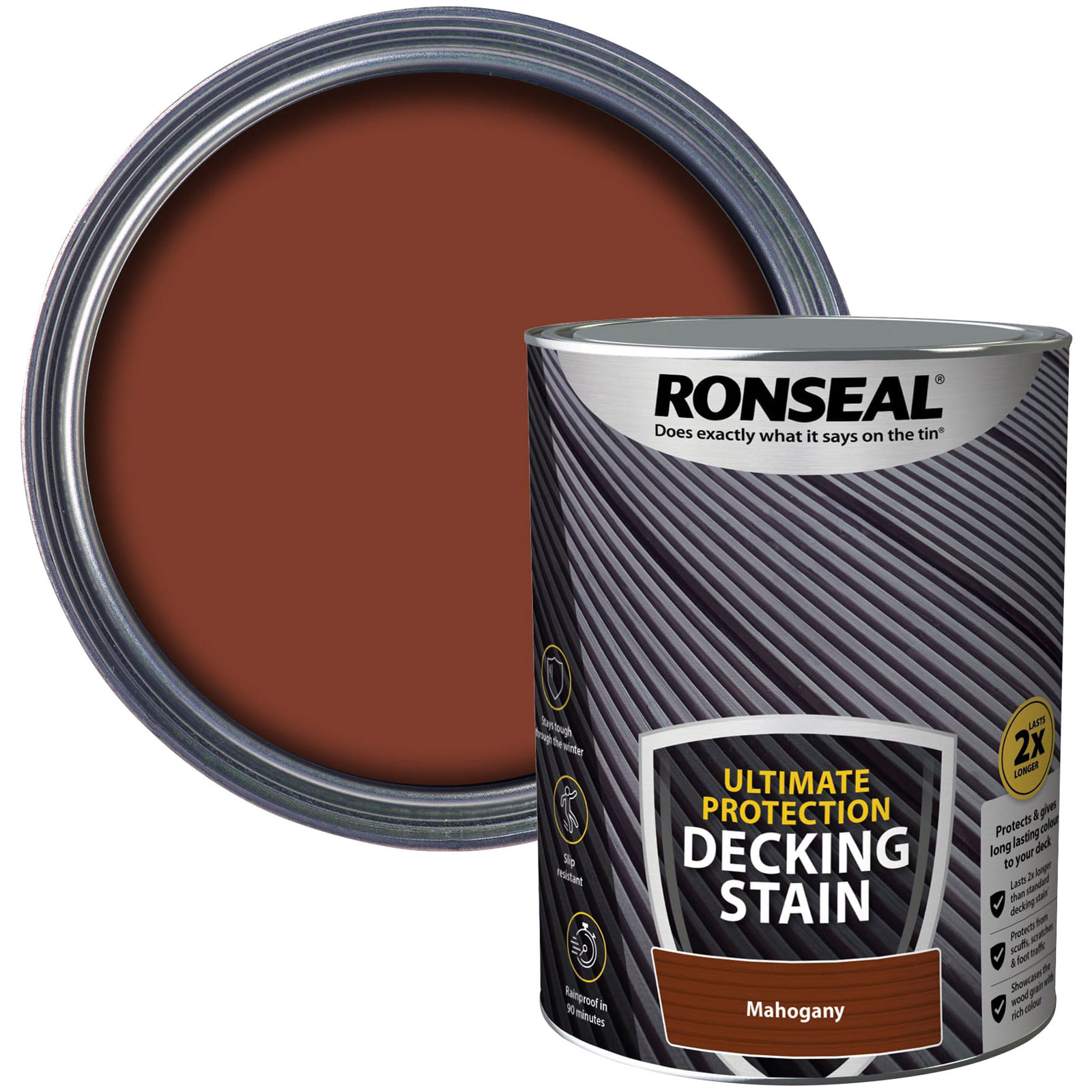 Ronseal 39118 Ultimate Protection Decking Stain Rich Mogano 5 litri
