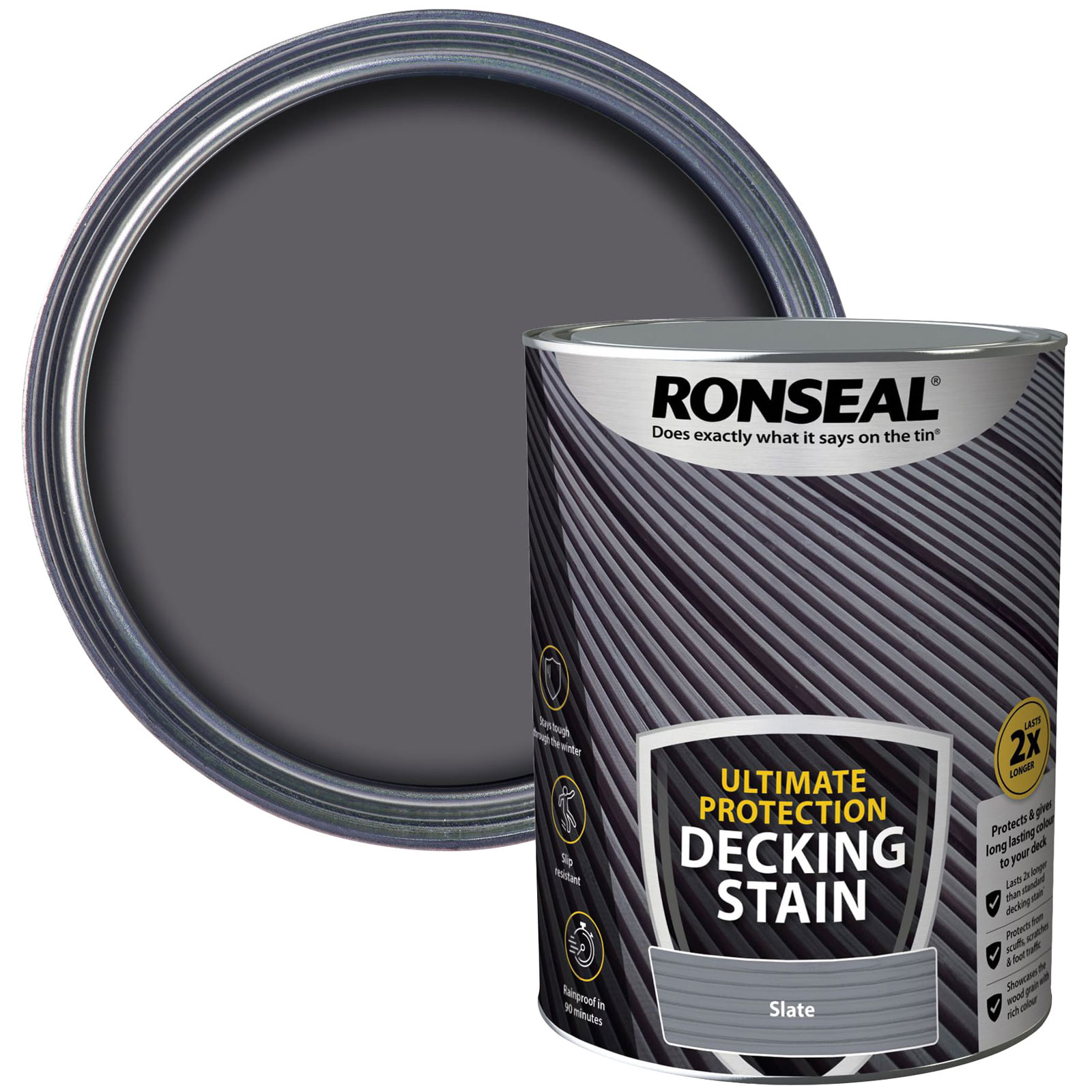 Ronseal 39123 Ultimate Protection Decking Stain Slate 5 litri