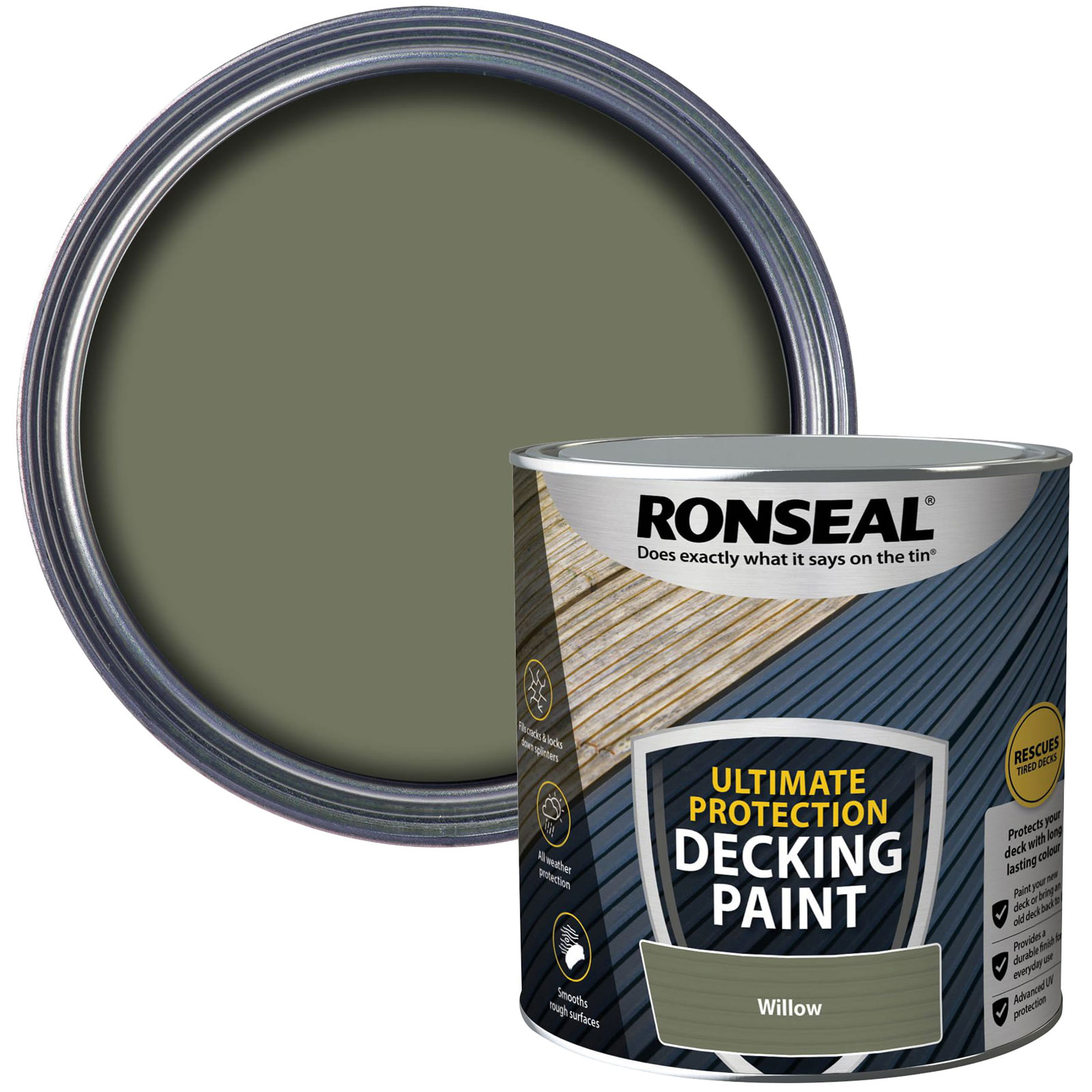 Ronseal 39223 Ultimate Protection Decking Stain Willow 2,5 litri