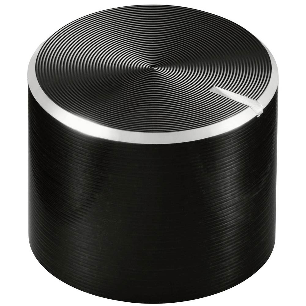 TruComponents 320037 Manopola di controllo + marcatura Nero (Ø x A) 13mmx10mmAlu/Plastica