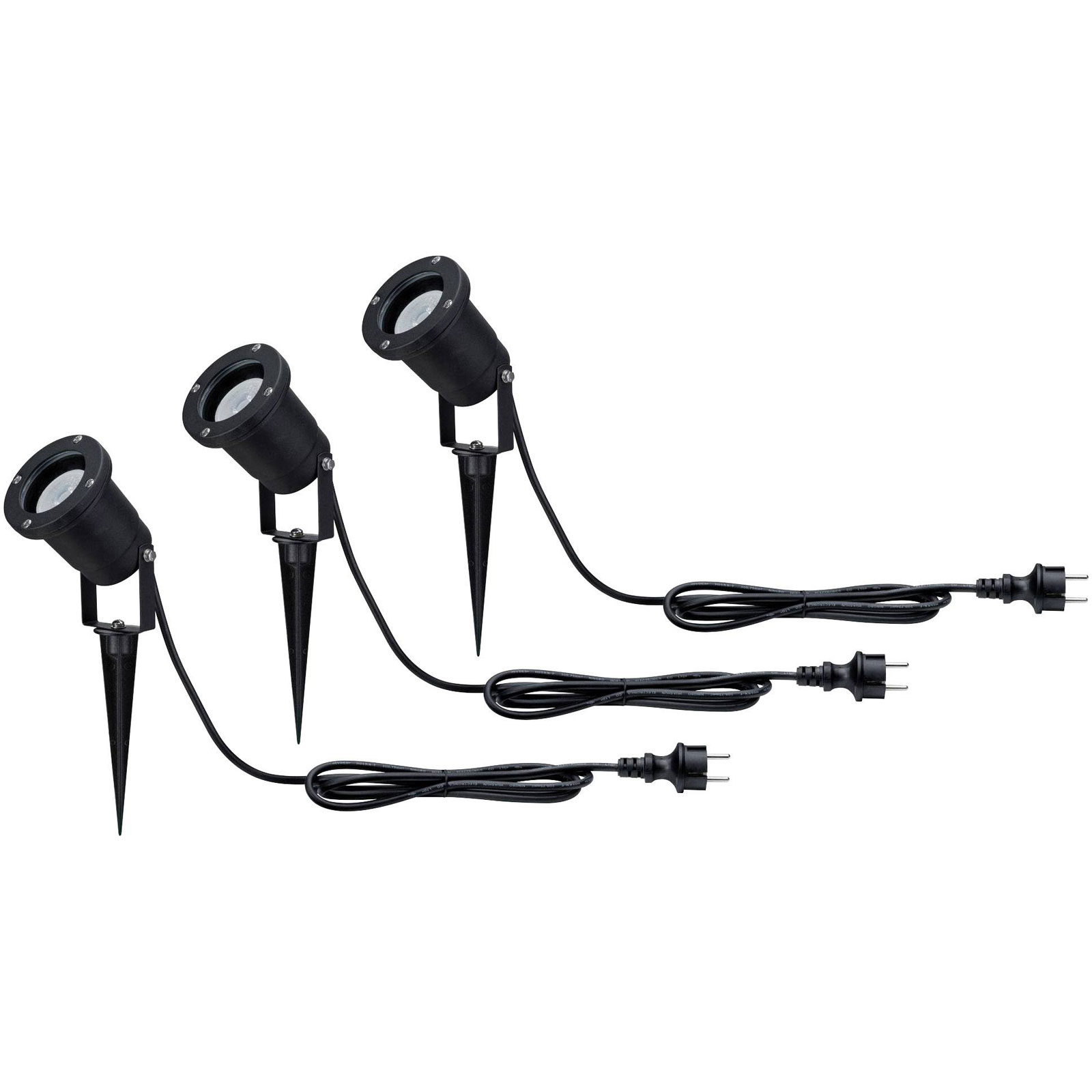 Paulmann 98897 Set Faretto LED da Giardino Nero Orientabile GU10 10,5W