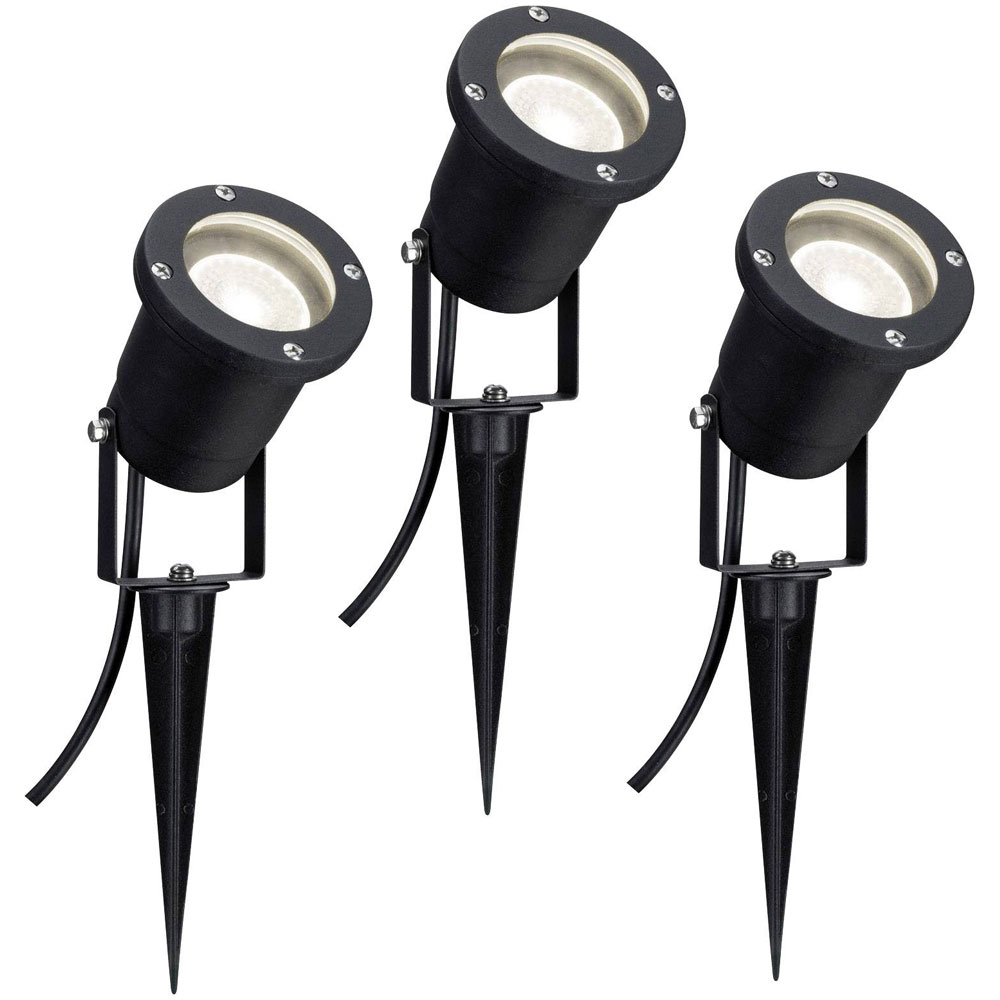 Paulmann 98897 Set Faretto LED da Giardino Nero Orientabile GU10 10,5W