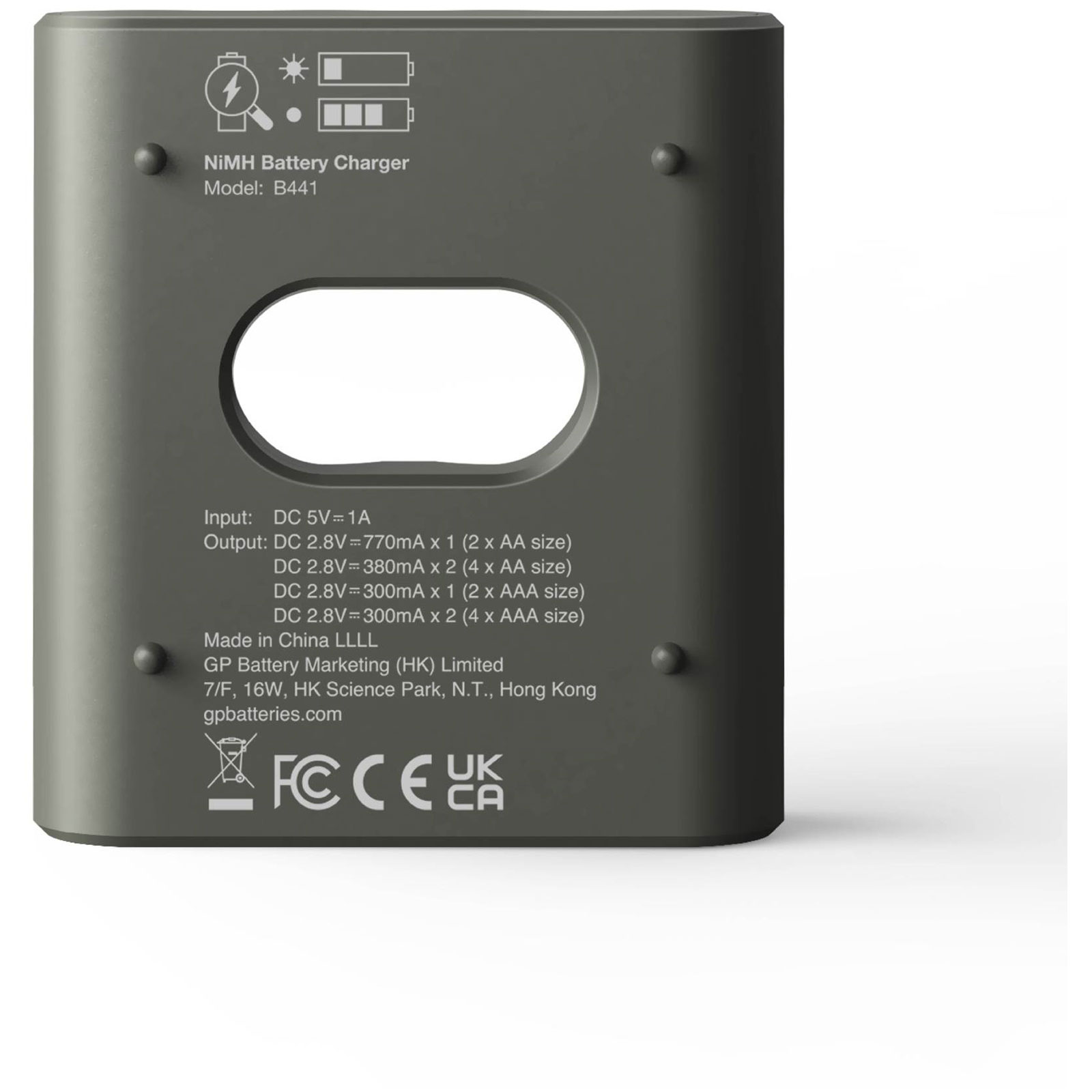 GP GPRCKCHB441U994 B441 Battery Charger 4x AA 2100mAh ReCyko NiMH USB