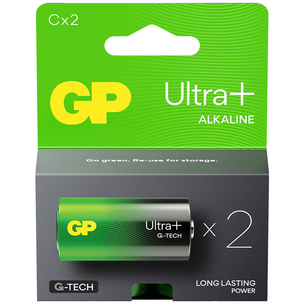GP GPULP14A654C2 Ultra+ C Batterie Alcali-Manganèse 1,5V 2pc G-TECH