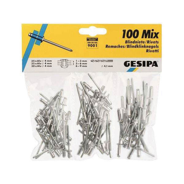 Gesipa 1454050 Blind Rivet 5mm x 20mm Steel/Aluminium 250 Pieces