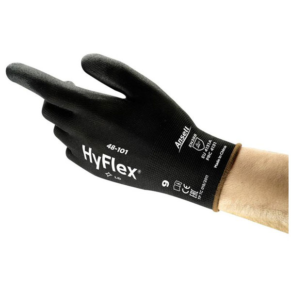 Ansell 48101100 HyFlex® Nylon Glove Size 10 Durable Flexible EN Certified