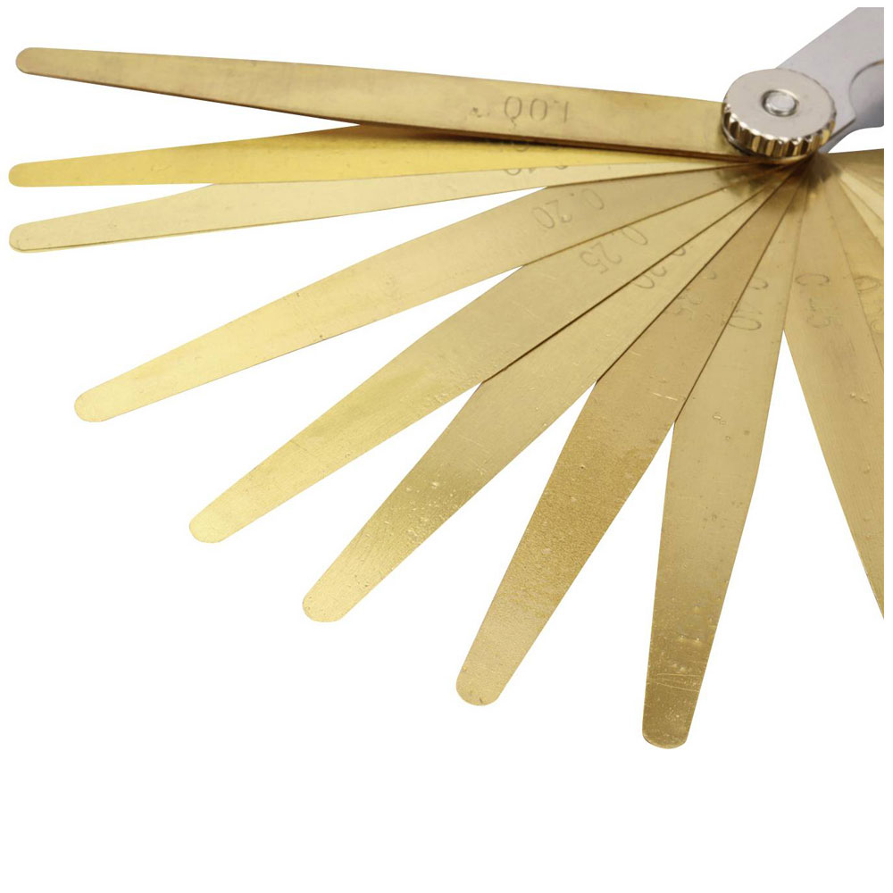Dasqua 1620-0100 Brass Feeler Gauge Durable Tool for Spark Plug Precision
