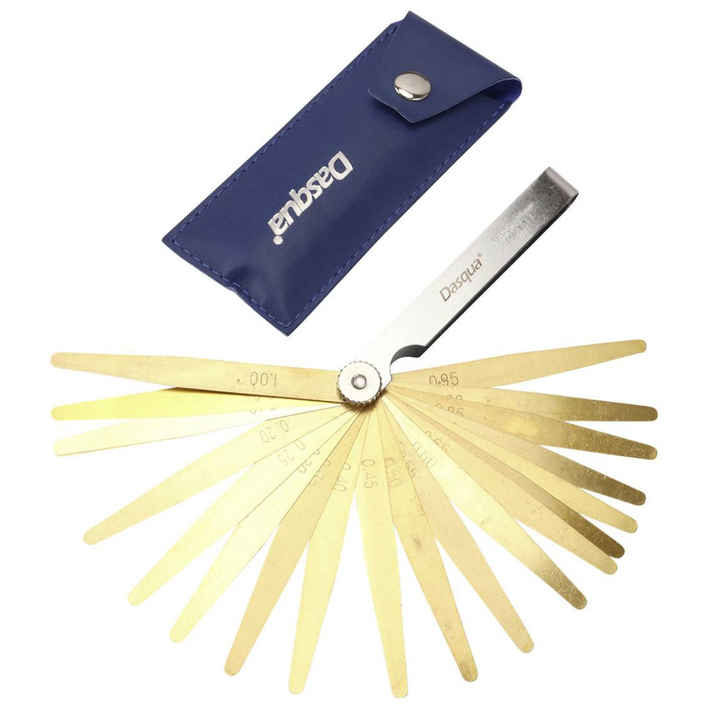 Dasqua 1620-0100 Brass Feeler Gauge Durable Tool for Spark Plug Precision