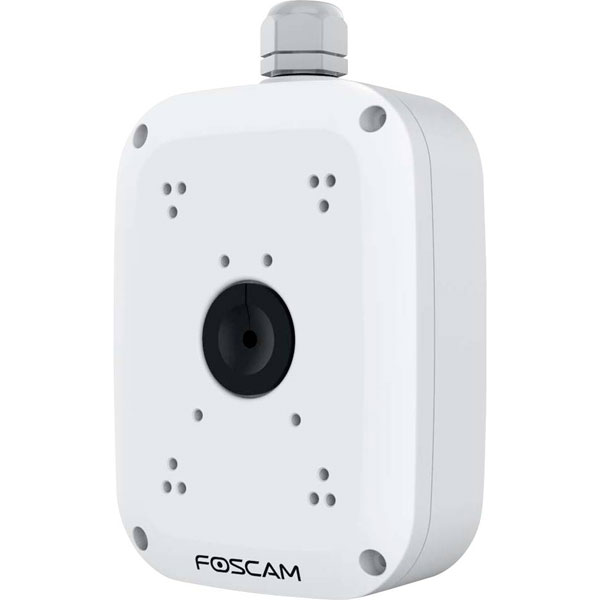 Scatola di giunzione universale CCTV con base profonda per telecamere di sorveglianza di sicurezza, scatola nascosta per telecamera IP a cupola e tipo proiettile, metallo solido (bianco - metallo