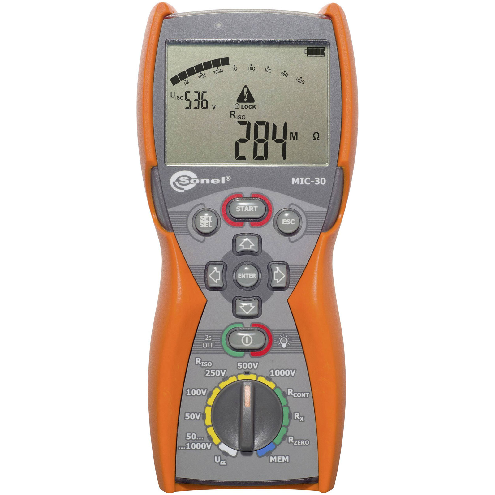 Sonel WMGBMIC30 MIC-30 Tester di isolamento 50-1000V ergonomico calibrato ISO