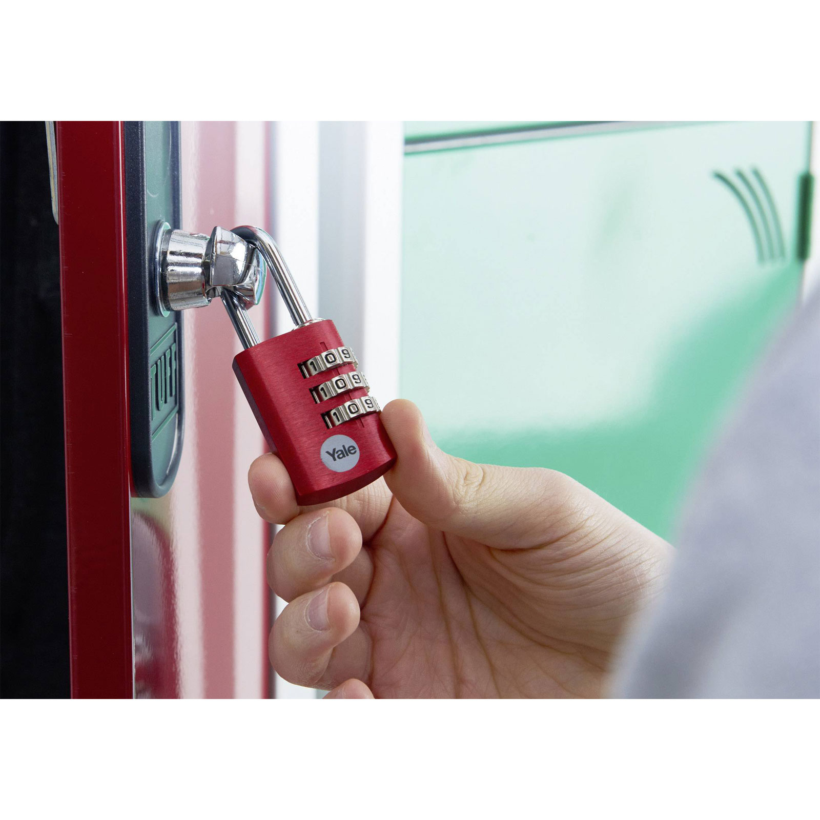 Lucchetto YALE YE3CB/20/121/1/CO Rosso Combinazione 20mm Sicuro 1 pz