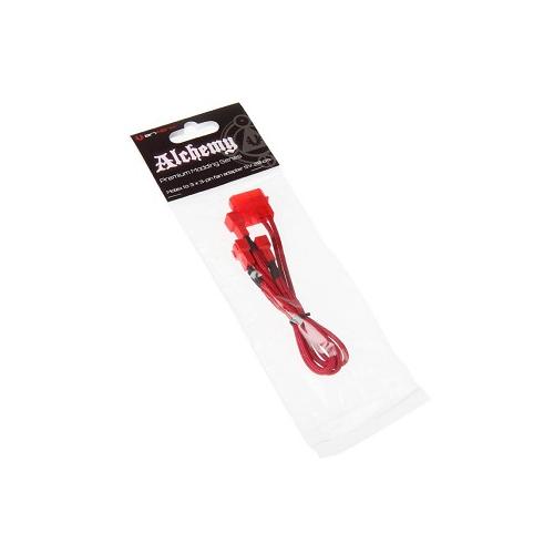 GN2976 BitFenixAlchemy Molex naar 3x 3-Pin 5V Adapter 20cm rood / rood