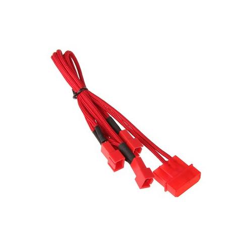 GN2976 BitFenixAlchemy Molex naar 3x 3-Pin 5V Adapter 20cm rood / rood