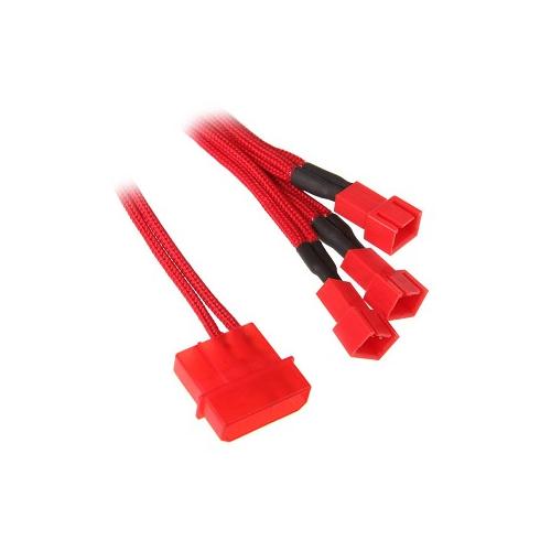 GN2976 BitFenixAlchemy Molex naar 3x 3-Pin 5V Adapter 20cm rood / rood